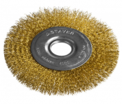 Щетка дисковая для УШМ STAYER "PROFESSIONAL" 125мм (витая,стальная латунированная проволока 0.3мм)