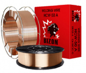 Проволока сварочная омедненная BIZON HCW-50A ER70S-6 (ф1,2мм; 15кг) 